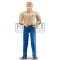 Mężczyzna BRUDER 60006 w niebieskich spodniach – figurka rolnika 1:16 do zestawów BRUDER Profi