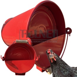 Poidło dla drobiu wiaderkowe 6 L metalowe poidło dla kur gołębi