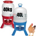 Poidło dla kur i drobiu 40L AUTOMATYCZNE + Karmnik 40kg dla kur AUTOMATYCZNY