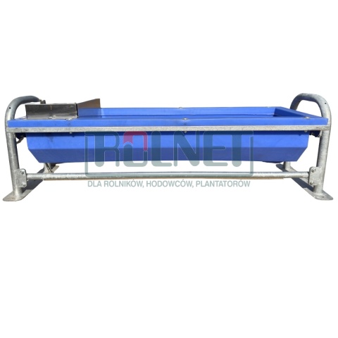 Poidło wannowe dla OWIEC nogi stal ocynkowana, plastikowa wanna NIEBIESKA 1,5 MT