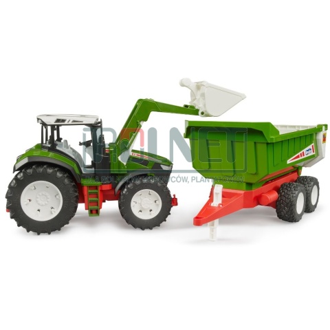 Ciągnik Roadmax z ładowaczem czołowym i przyczepą