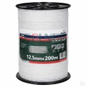 Taśma ogrodzeniowa do pastucha 12,5 mm 200 m biała 4x0,15 mm – Farma