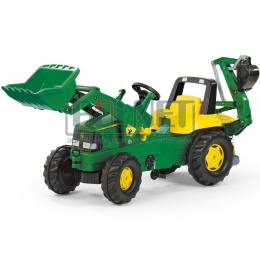 Traktor John Deere Trac z ładowaczem czołowym i koparką
