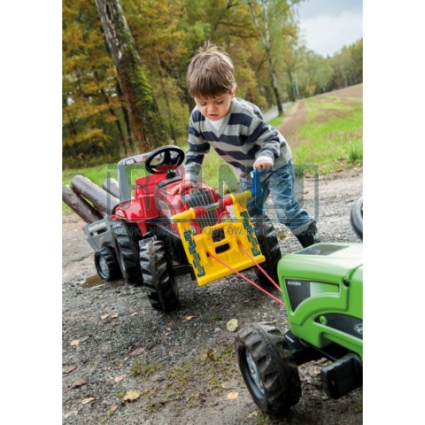 Traktor Rolly Junior z ładowaczem, przyczepką i z napędem na pedały