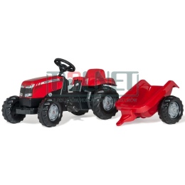 Traktor RollyKid Massey Fergusson z przyczepą