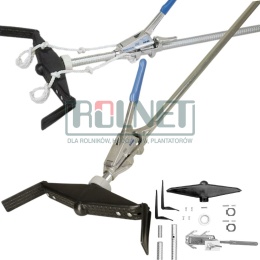 Wycielacz HK z mechanizmem 2020, z plastikową głowicą i bocznymi wspornikami, 180 cm, HK Rheintechnik