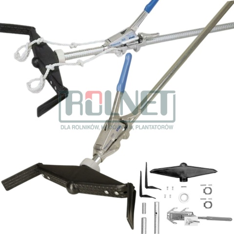 Wycielacz HK z mechanizmem 2020, z plastikową głowicą i bocznymi wspornikami, 180 cm, HK Rheintechnik