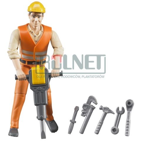 Zabawka figurka robotnika z akcesoriami Bruder 60020