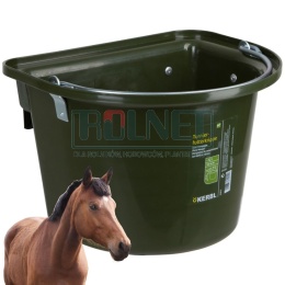 Żłób na paszę Kerbl 12 l z zawiesiem ZIELONY  – pojemnik paszowy transportowy dla koni