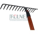 Grabie ogrodowe metalowe SHW REX Premium 14 zębów 150 cm do ziemi i grządek z trzonkiem jesionowym