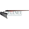 Grabie ogrodowe metalowe SHW REX Premium 14 zębów 150 cm do ziemi i grządek z trzonkiem jesionowym