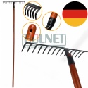 Grabie ogrodowe metalowe SHW REX Premium 14 zębów 150 cm do ziemi i grządek z trzonkiem jesionowym