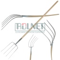 Widły do obornika SHW HAVAU 4-zębne 31 x 23 cm z trzonkiem bukowym 135 cm