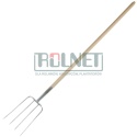 Widły do obornika SHW 4-zębne 31 x 23 cm z trzonkiem bukowym 135 cm