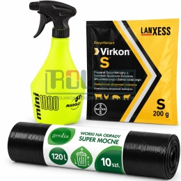 Opryskiwacz + Virkon plus super mocne worki