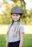 Kask jeździecki Beauty 53-57. Młodzieżowy, modny kask jeździecki w nowoczesnych kolorach z kwiatowym wzorem szary